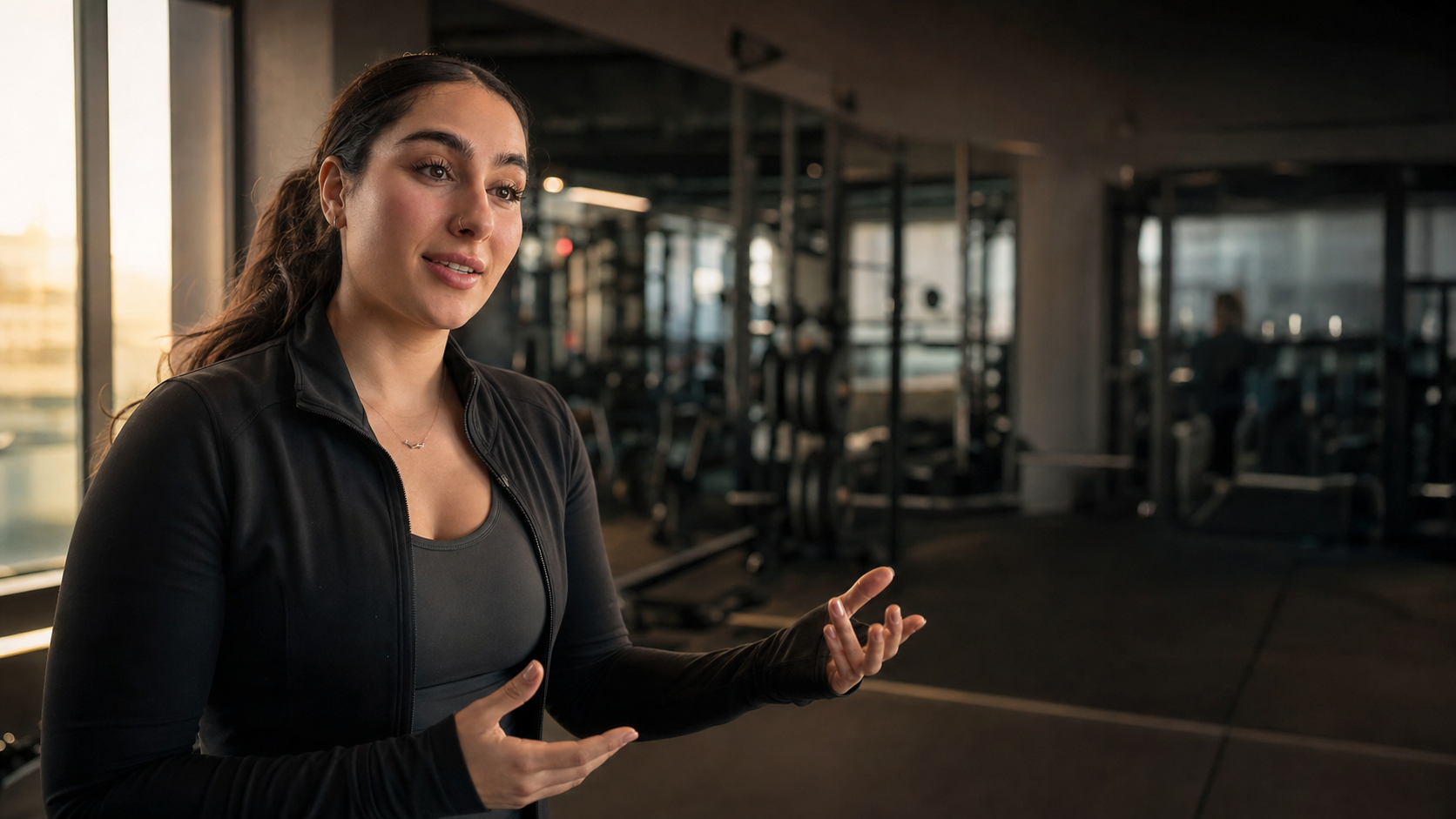 Hasti Soltanian coaching at the gym